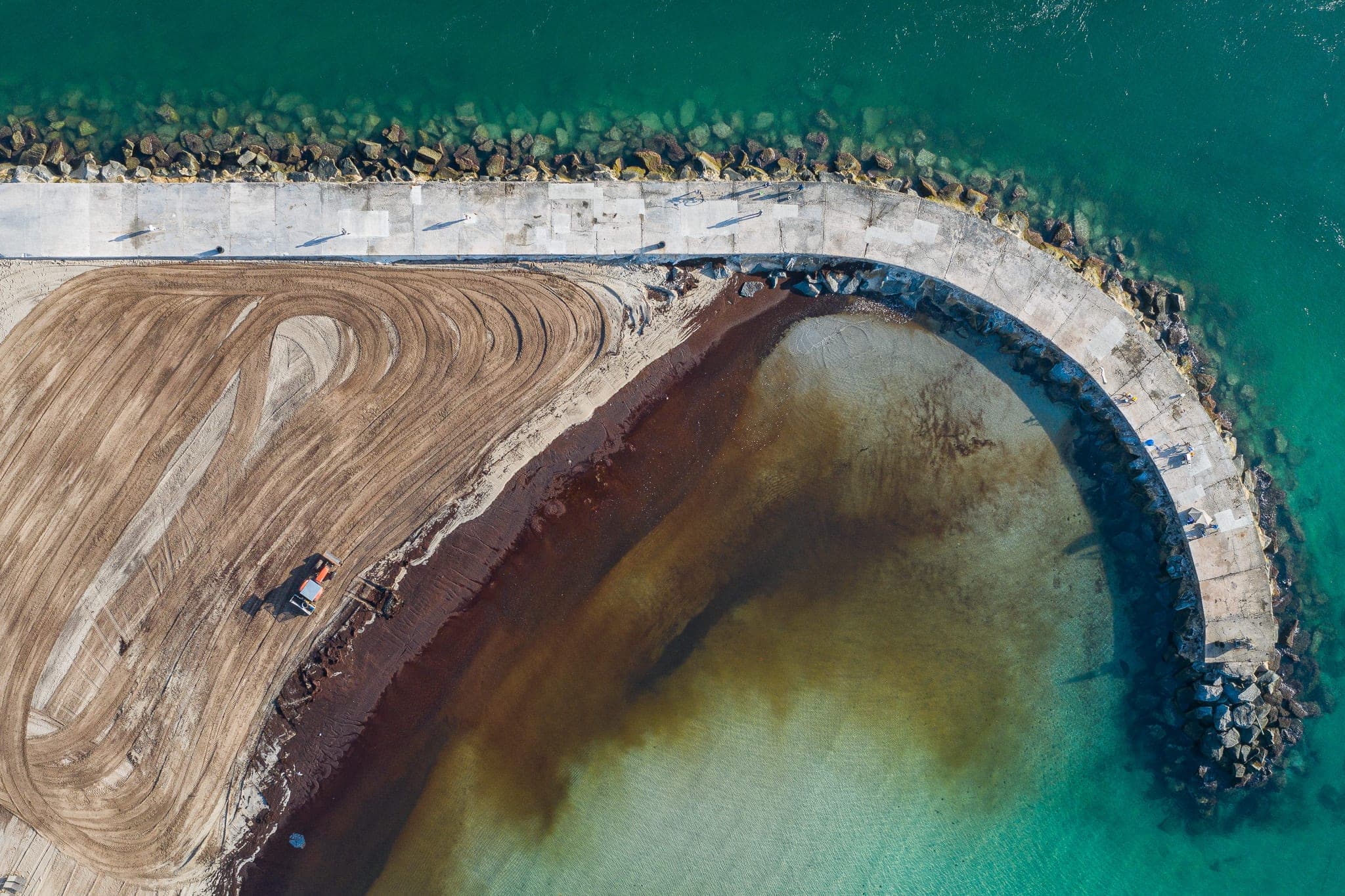 Aerial view of a coastal community — the breadth of a foundation portfolio seen from above